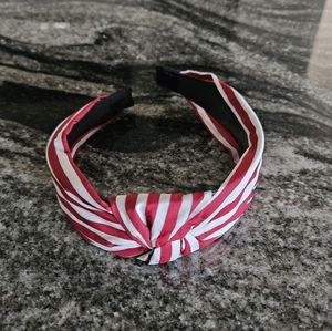 Striped Red and White Hairband